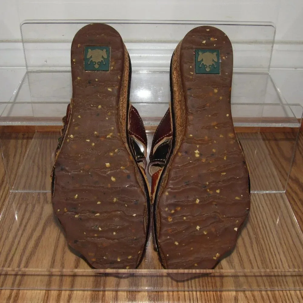 El Naturalista Wedge Slip-On Sandals Size 40/US 8